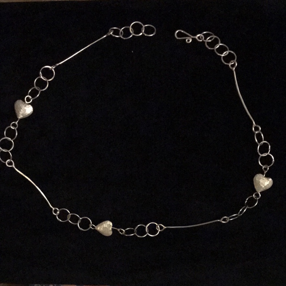 Jenni K sterling silver handcrafted heart necklace